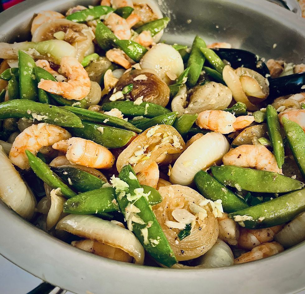 Shrimp N Cips (Cipollini Onions)