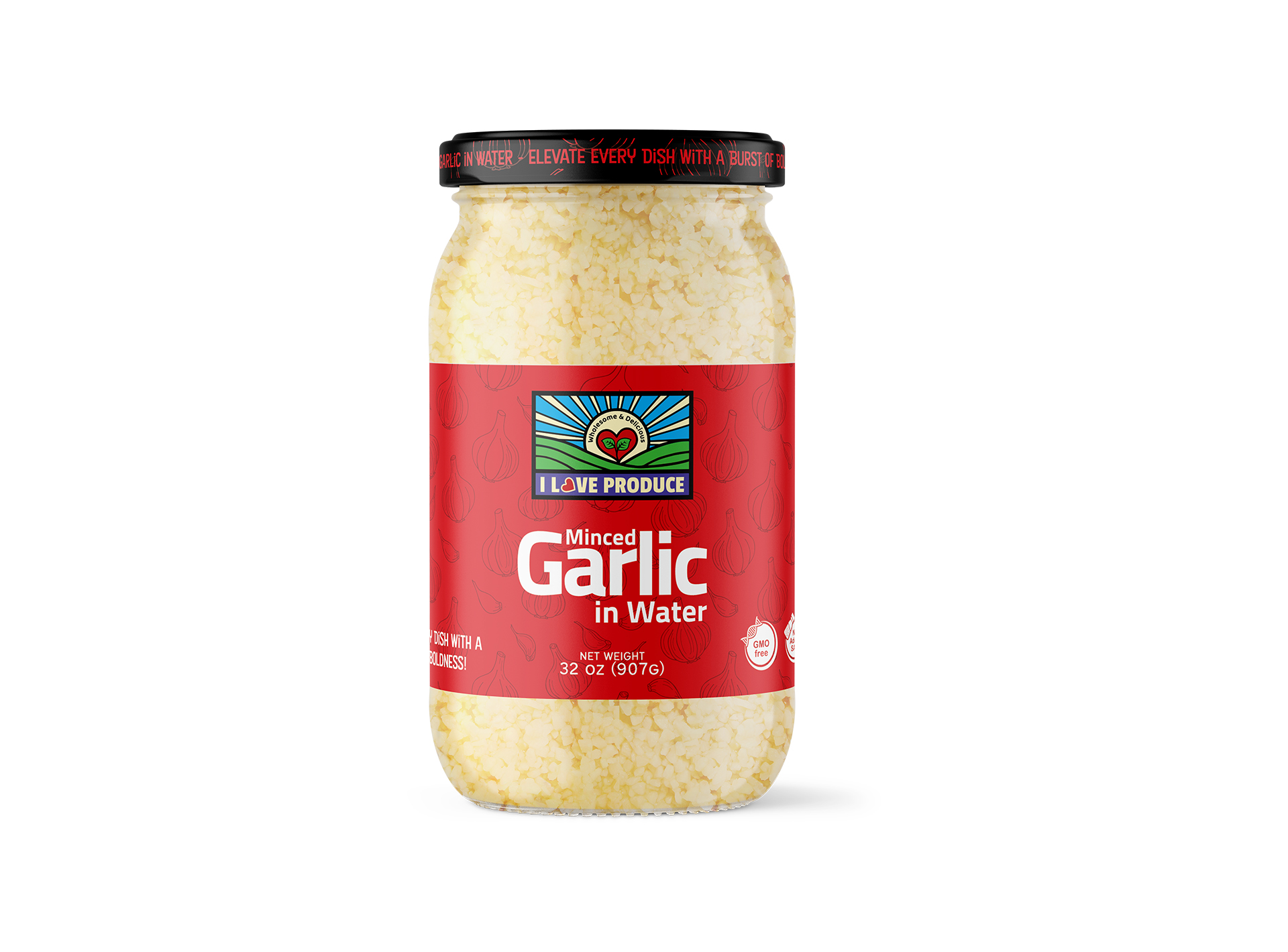 Minced Garlic in Water Jar