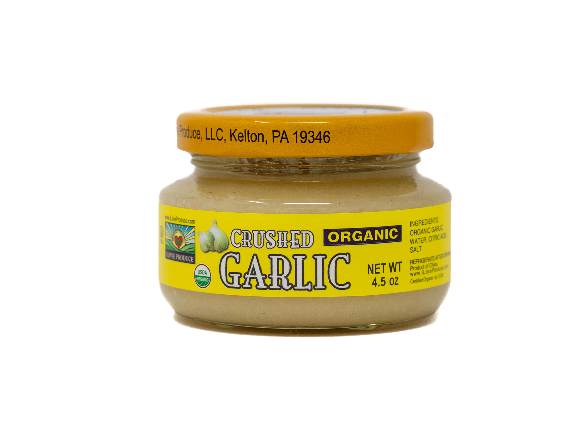 Organic Crushed Garlic 4.5oz